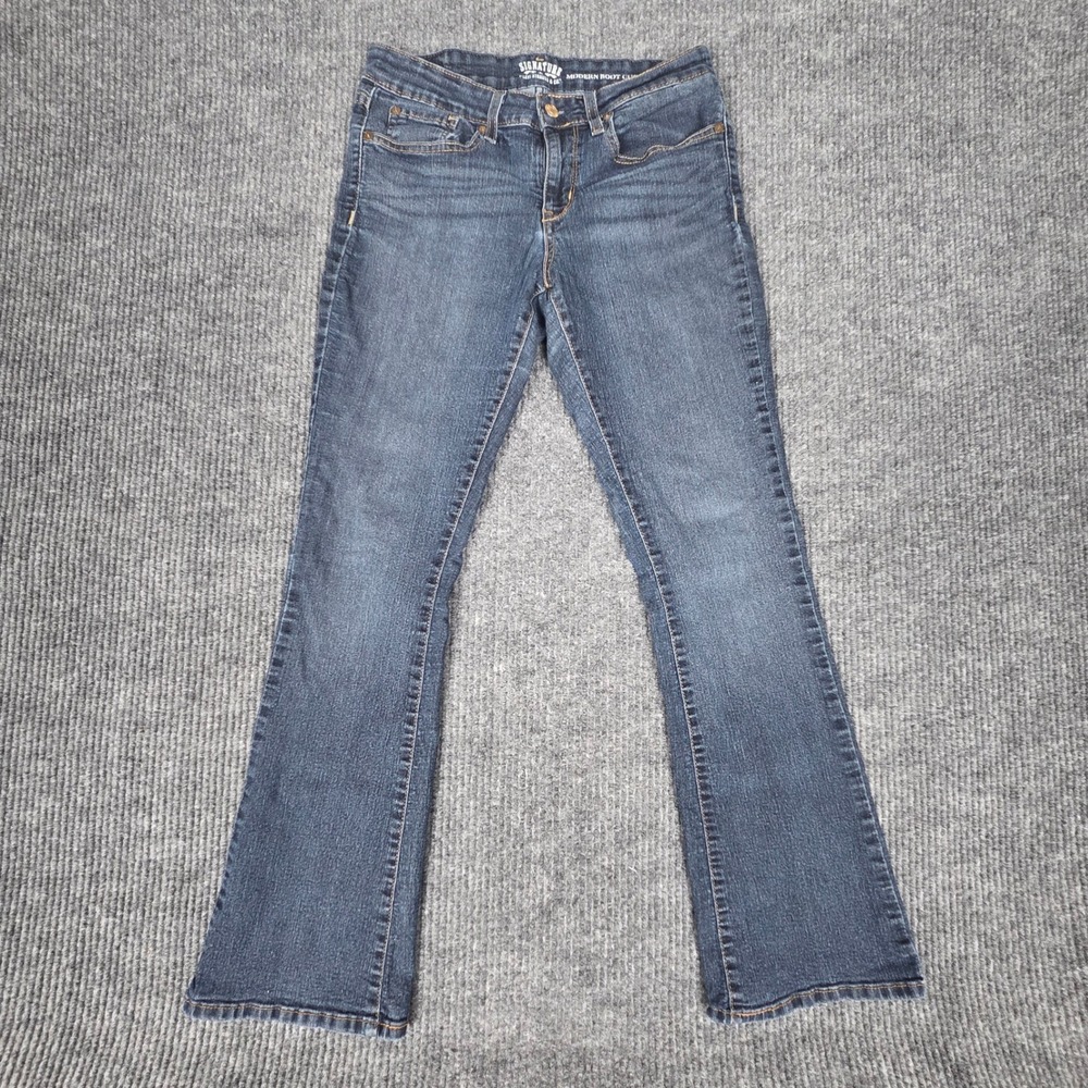 Signature by Levi Strauss Modern Boot Cut Jeans Women Dark Wash Size 10 30x32